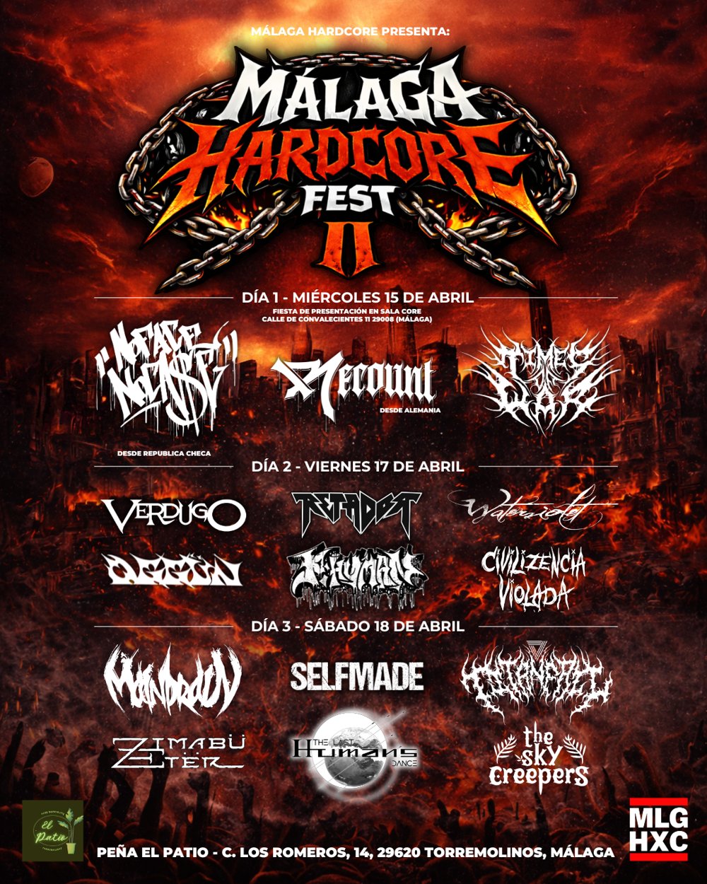 Málaga Hardcore Fest II 2026 poster